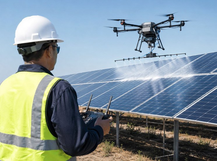 Limpieza de fachadas con drones para edificios y superficies verticales en La Línea de la Concepción Limpieza con drones para empresas y comunidades en La Línea de la Concepción